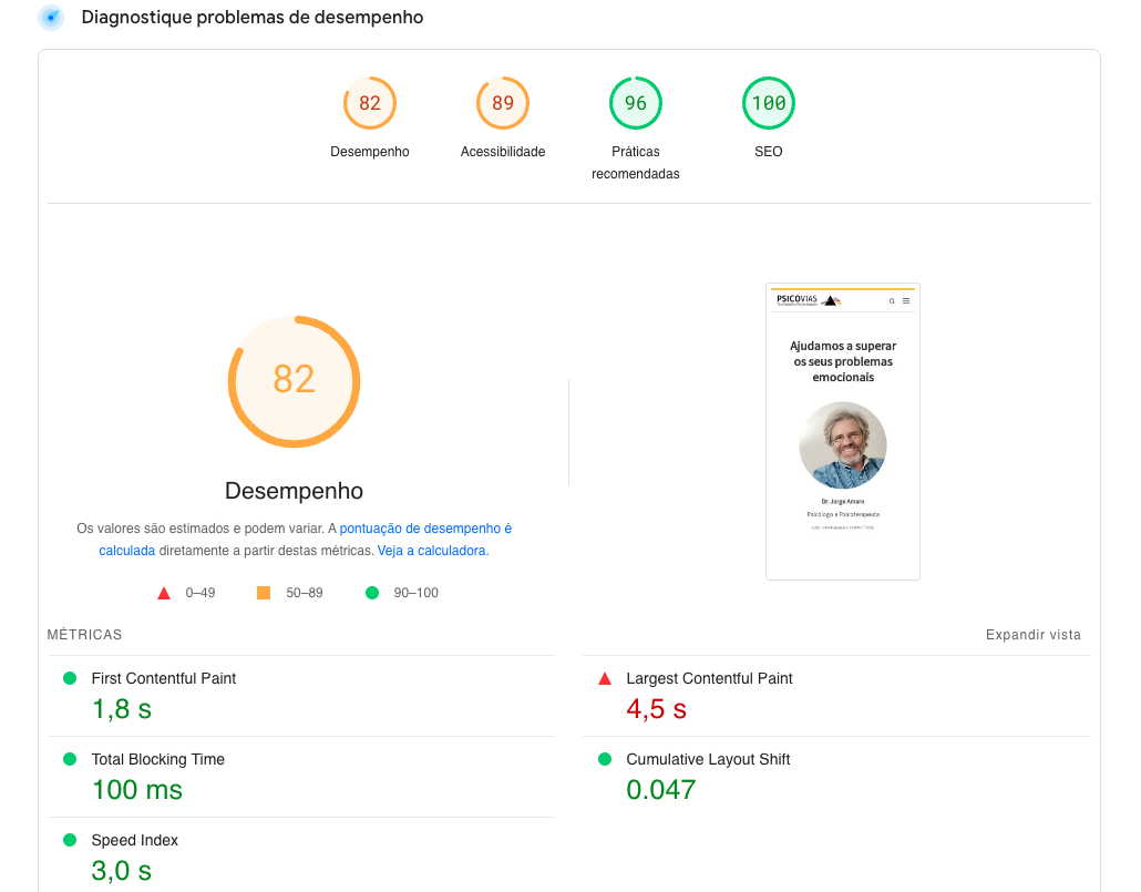 Depois da otimização